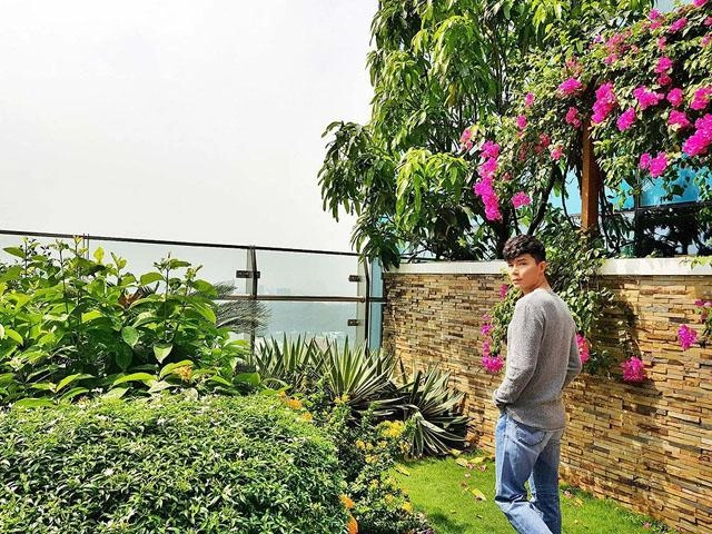 Nathan lee còn khéo chăm được cả khu vườn trên không tuyệt đẹp