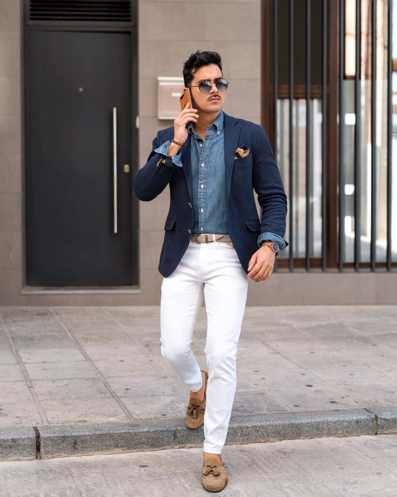 3 kiểu quần jeans phối với áo blazer đẹp nhất