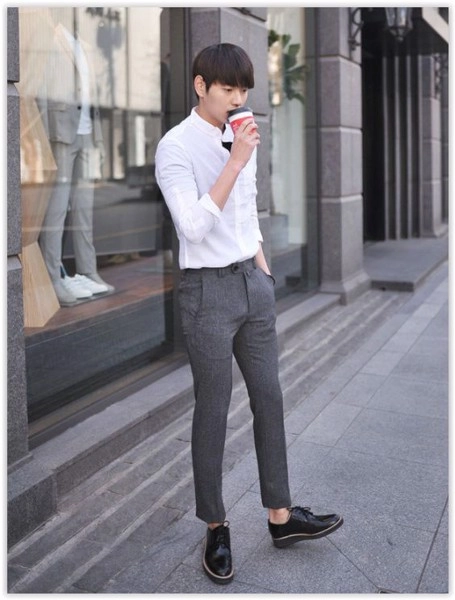 Phối quần tây theo phong cách thời trang hàn quốc