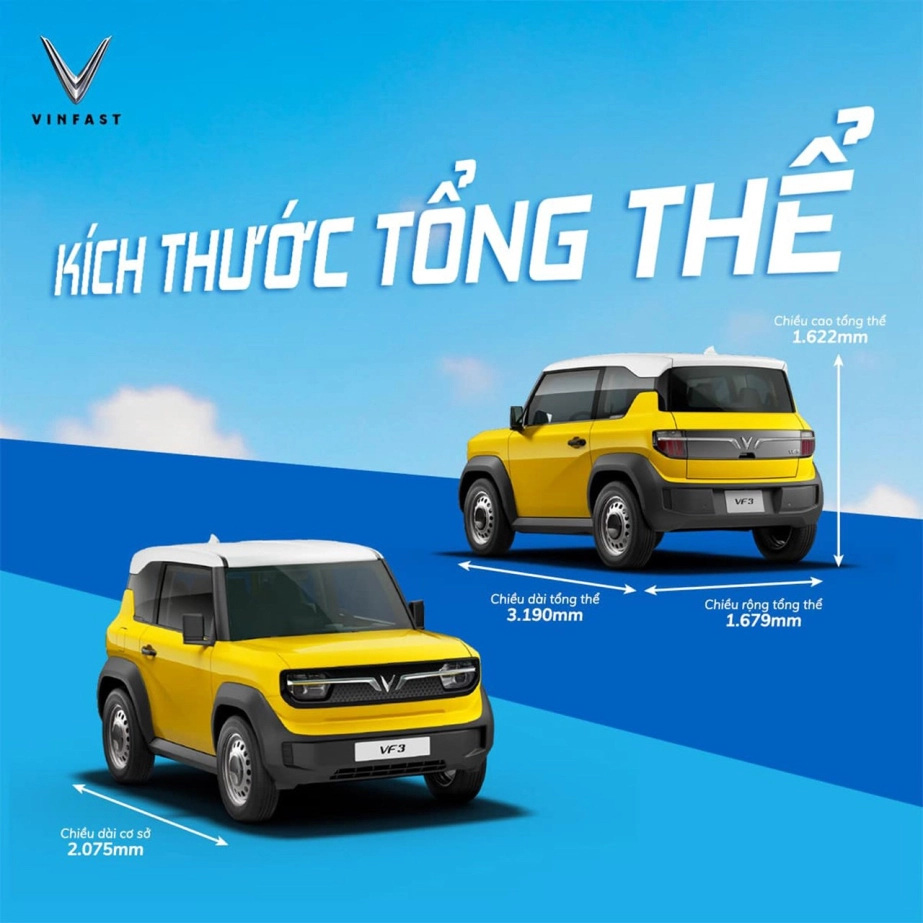 Chi tiết xe ô tô điện vinfast vf3