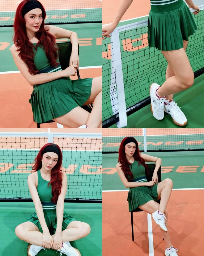 Ngắm loạt ảnh minh hằng ra sân pickleball